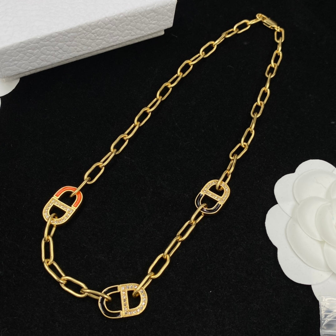 18K Dior CD Color Necklace