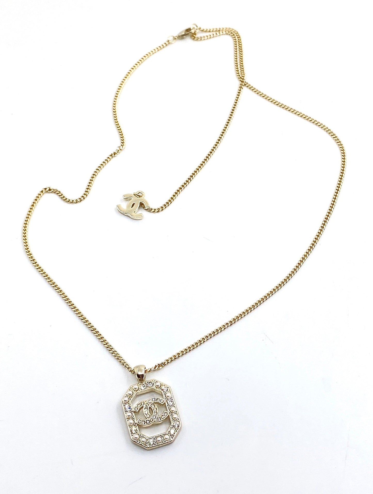 18K CC Perfume Bottle Chain Necklace