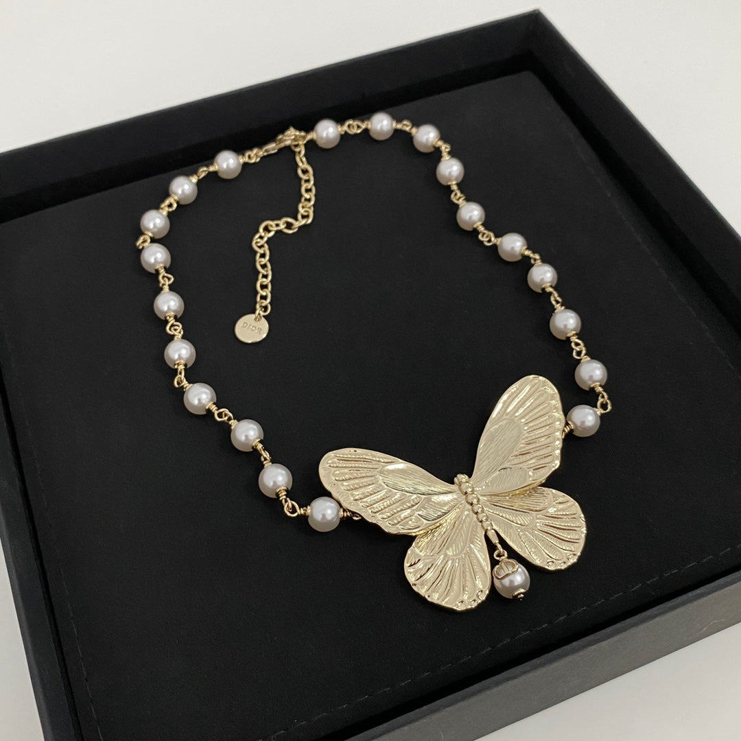 Bracelet Perles Papillon CD 18K