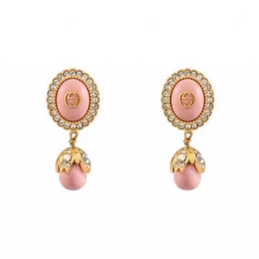 18K GUCCI GG Pearl Earrings