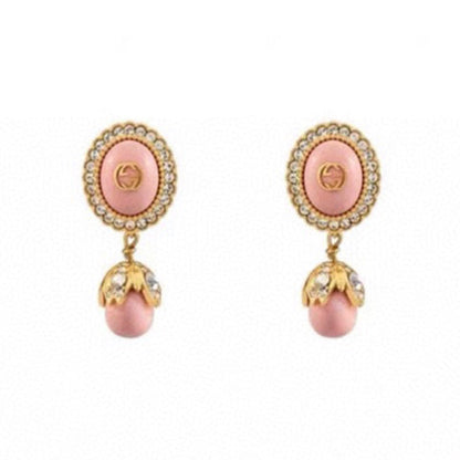 18K GUCCI GG Pearl Earrings