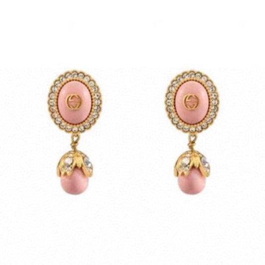 18K GUCCI GG Pearl Earrings