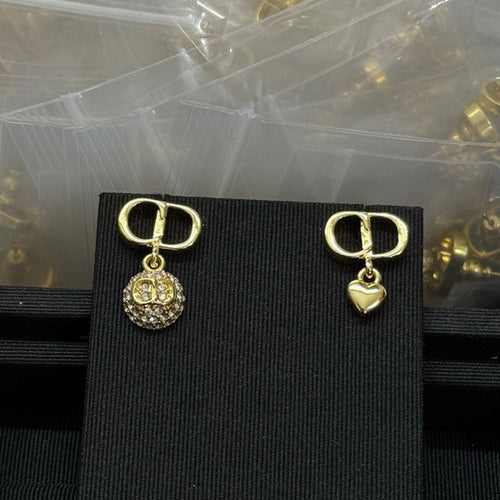 18K CD Pearl Diamond Drop Earrings