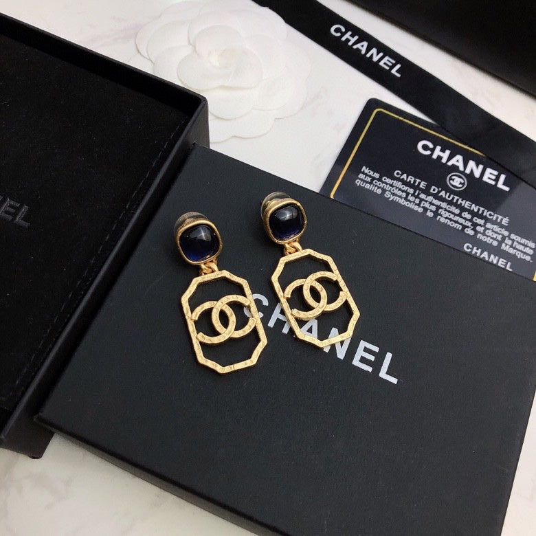 18K CC Perfume Bottle Earrings