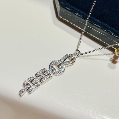 18K Agrafe Diamond Necklace