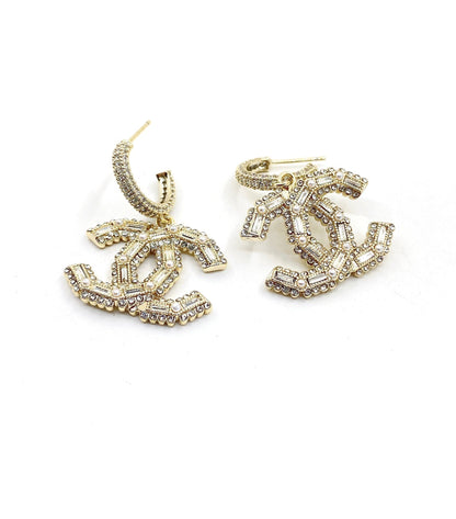 18K CC Crystals Earrings