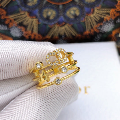 18K CD Star Diamonds Ring