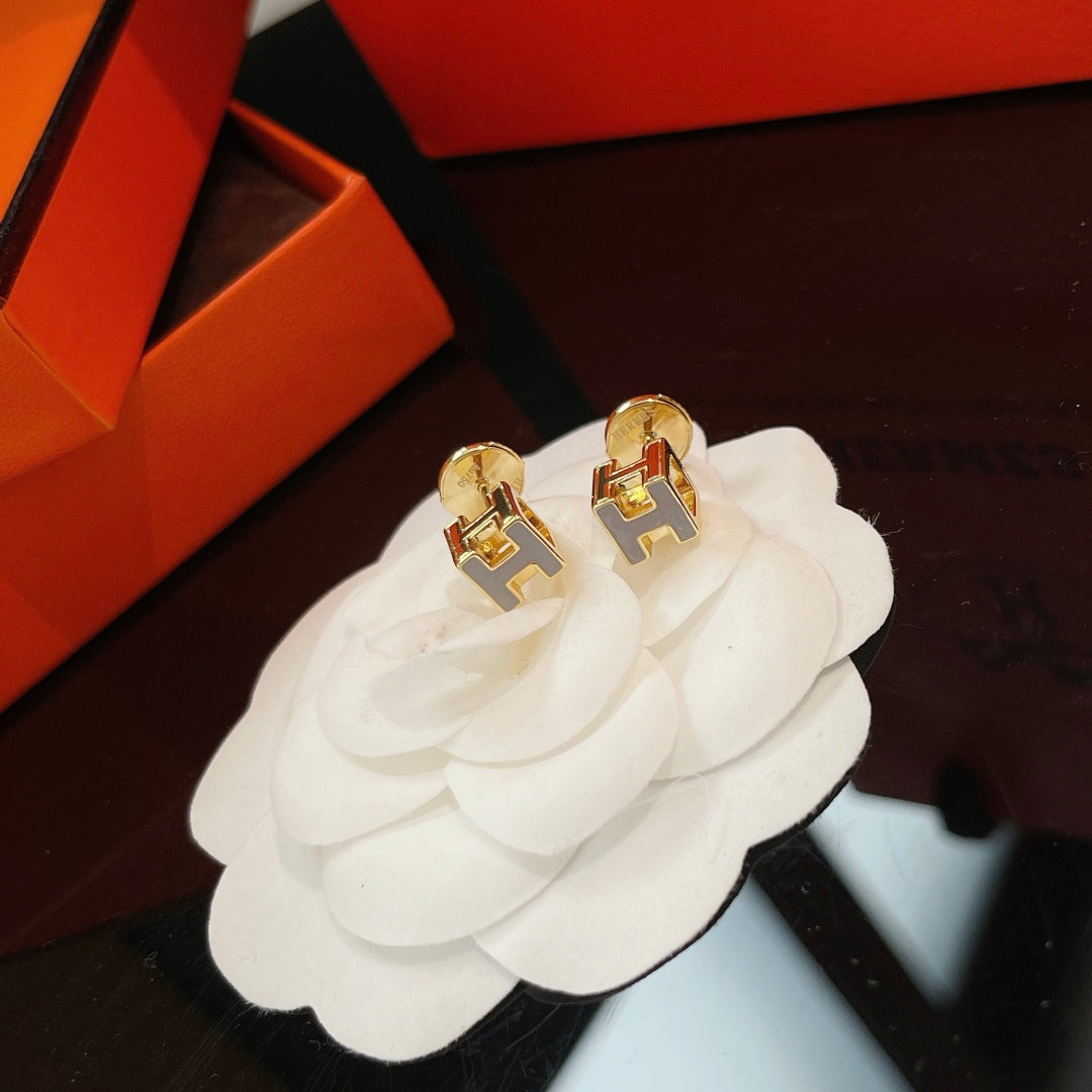 18K Cage D'H H Earrings