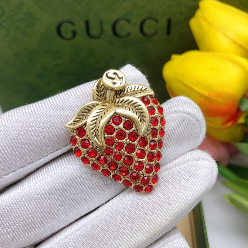 GG Strawberry Gold Brooch