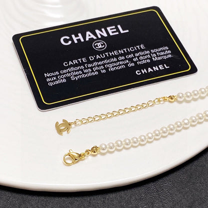 18K CC Pearls Choker Necklace