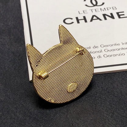 18K CC Cat Brooch