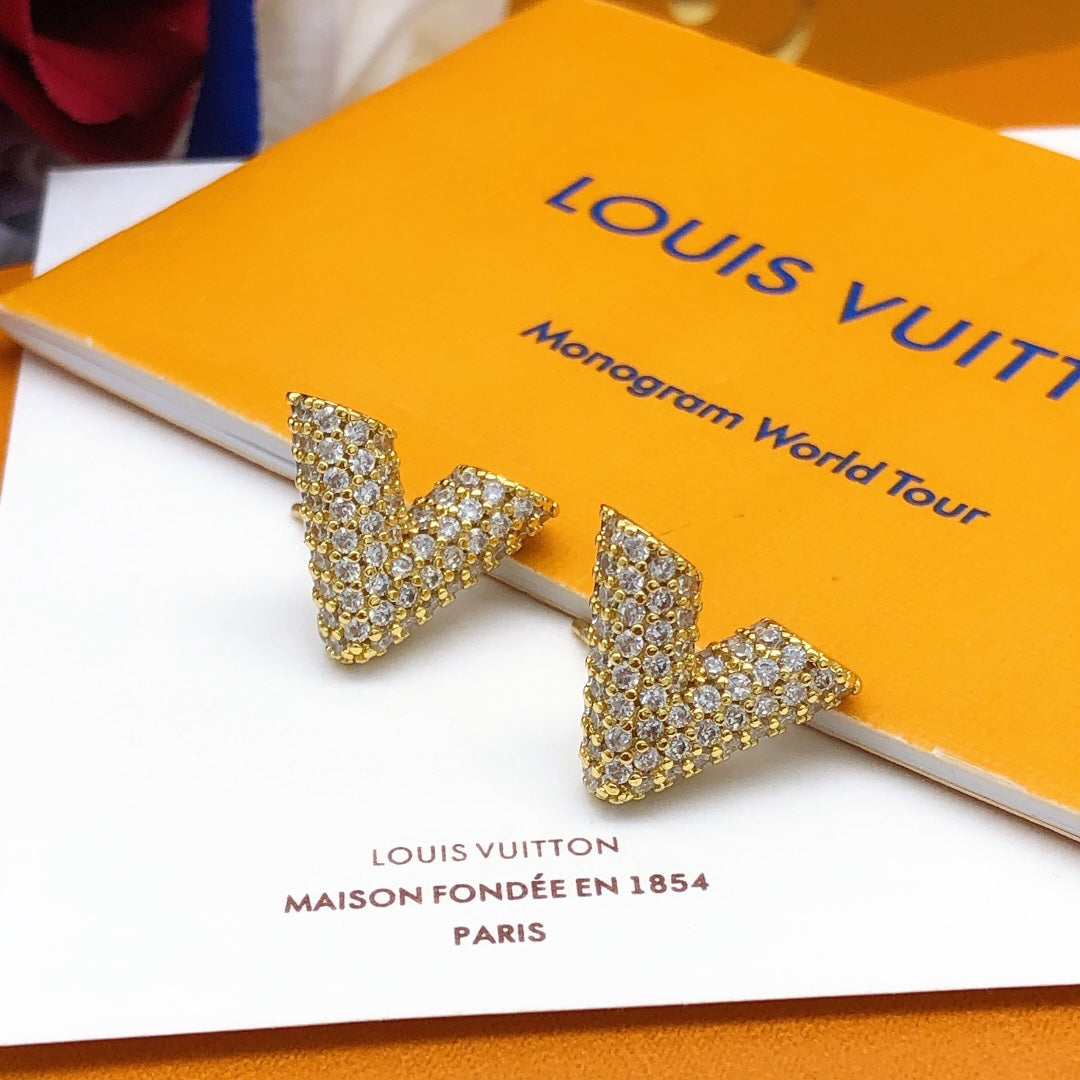 Boucles d'oreilles Louis diamants 18 carats