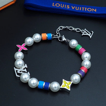 Bracelet de fête en perles Louis MNG 18 carats