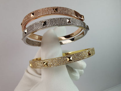 Bracelet H en diamant Collier De Chien 18 carats