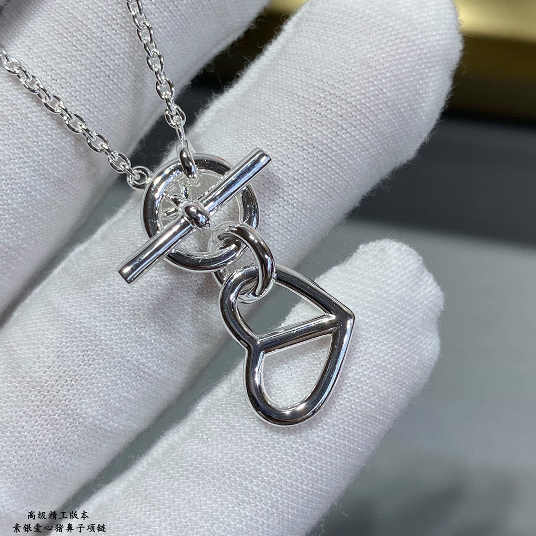 18K Cache-cœur Amulette Pendant H Necklace