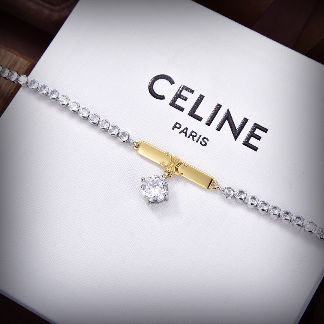 18K Triomphe Line Diamonds Necklace