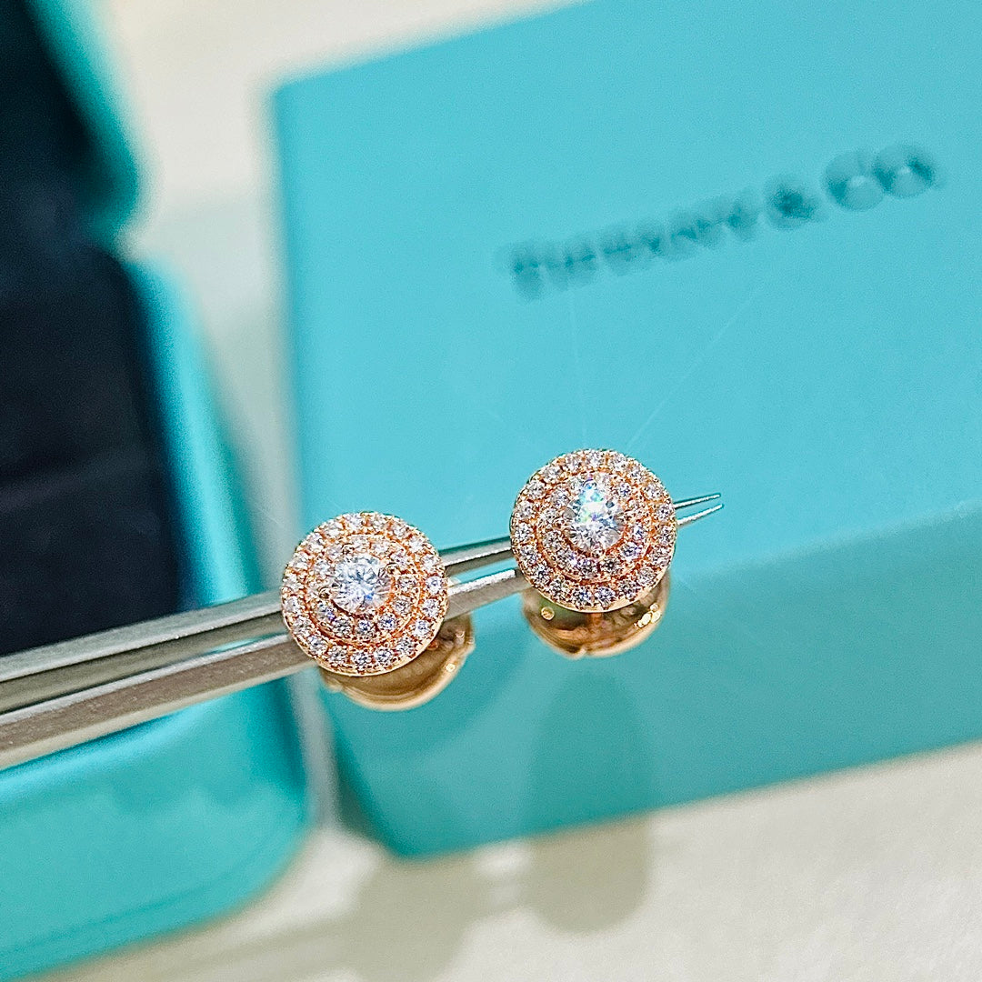 18K T Soleste Diamonds Rose Gold Earrings