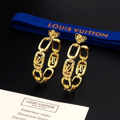 Boucles d'oreilles chaîne Louis My 18 carats