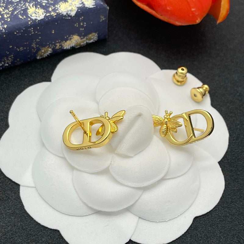 CD Bee Gold Earrings