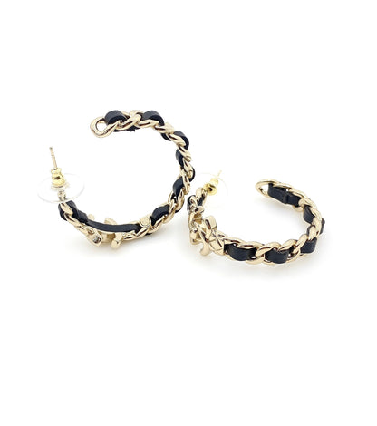 Boucles d'oreilles en cuir cercle 18 ct CC