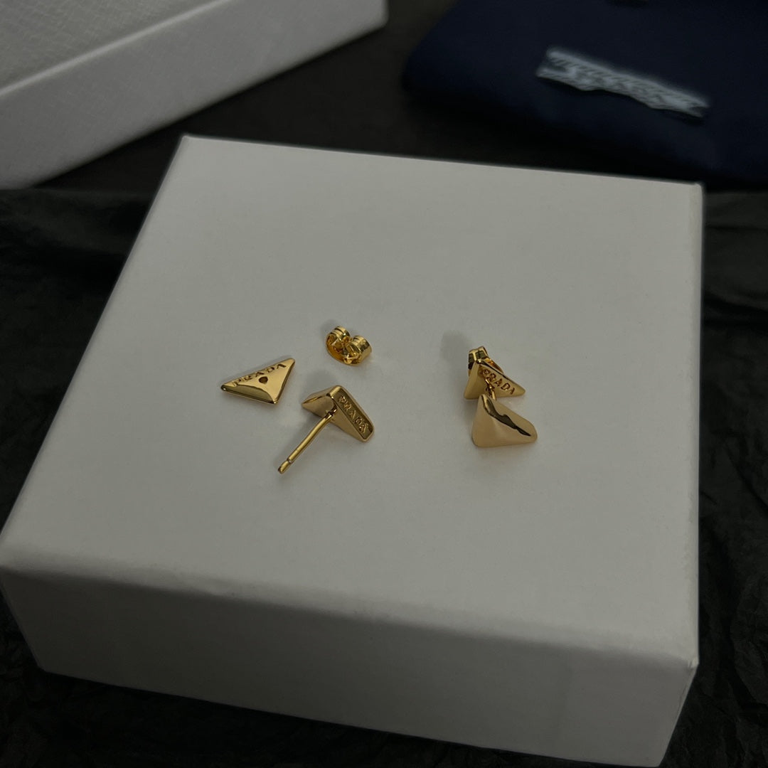 18K Triangle Earrings