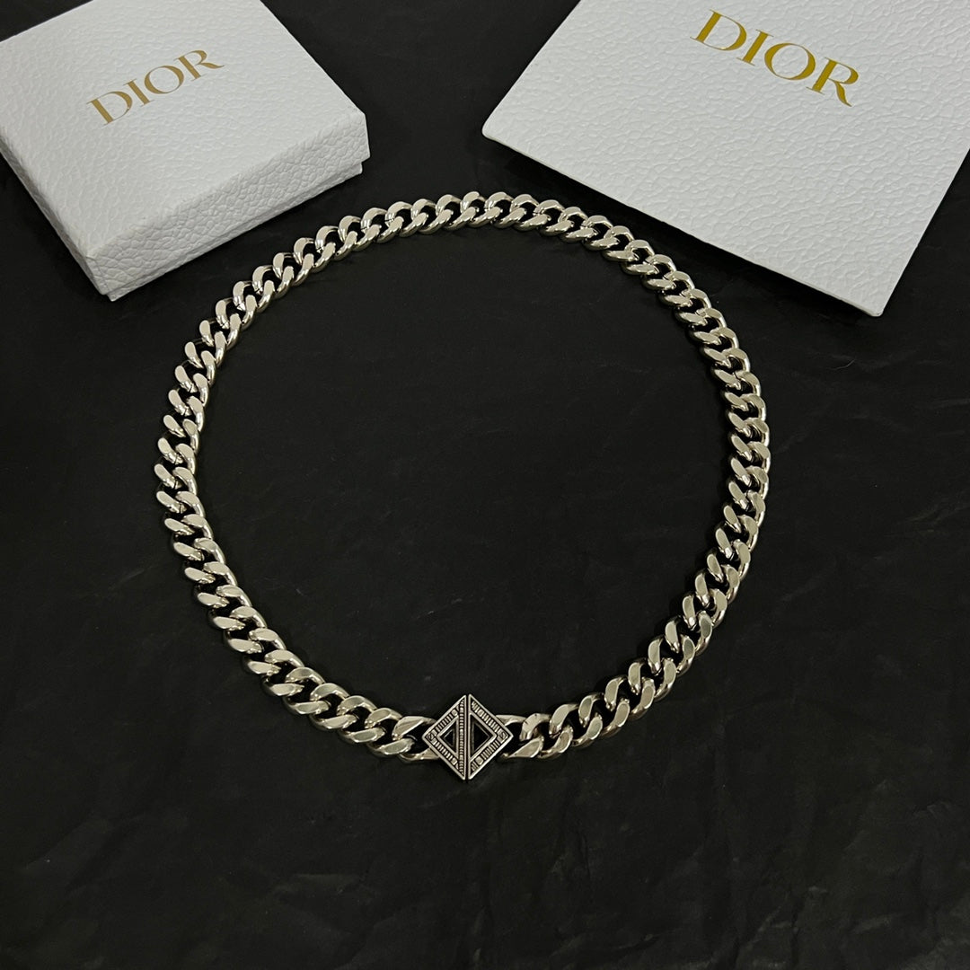 18K CD Diamond Chain Necklace