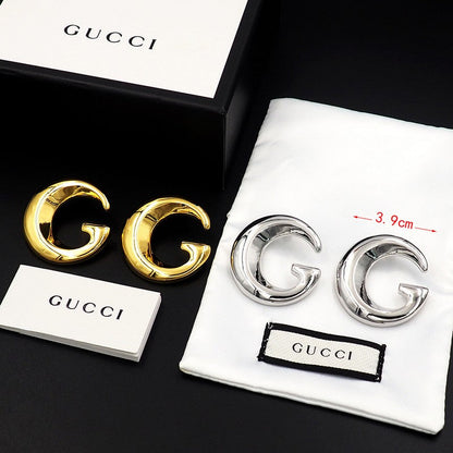 18K GG Large Gold Earrings