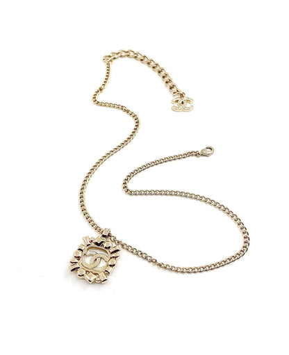 18K CC Diamonds Pendant Necklace