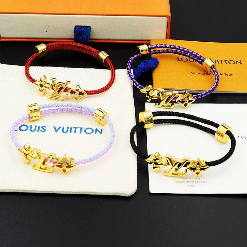 18K Louis Monogram Pink & Purple Gold Bracelet