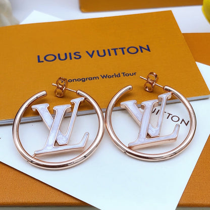 Boucles D'oreilles Créoles Perles Louis Louise 18 Carats