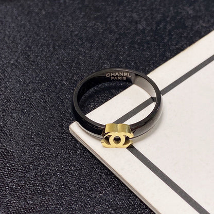 18K CC Black Ring