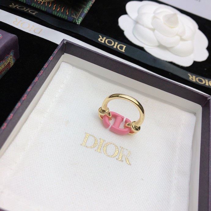 18K CD Pink Heart Ring