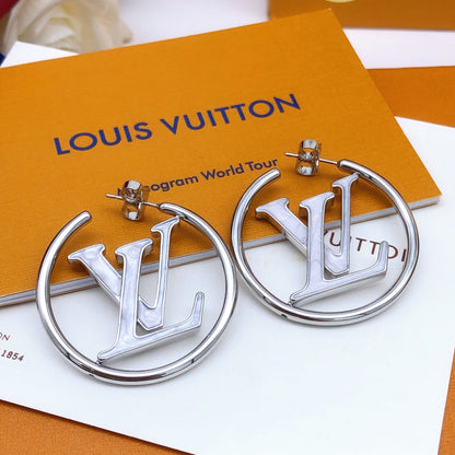 Boucles D'oreilles Créoles Perles Louis Louise 18 Carats