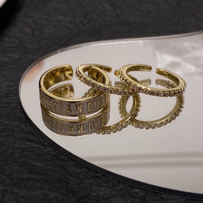 18K CD Code Ring Set