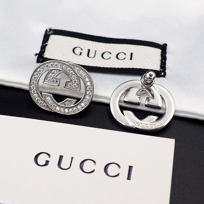 18K Double G Diamonds Earrings