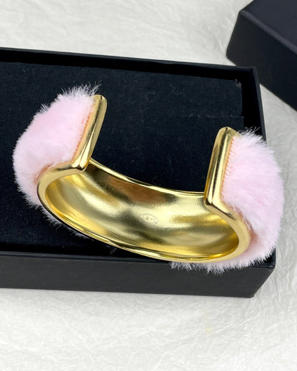 18K CC Pink Open Cuff Bracelet