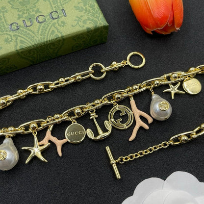 18K GG Interlocking G Element Gold Necklace