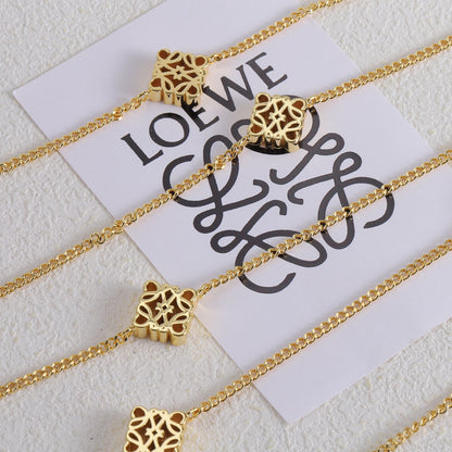 18K Anagram Long Necklace