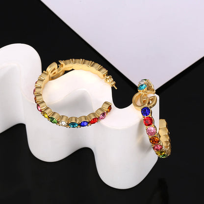 18K Double G Circle Earrings