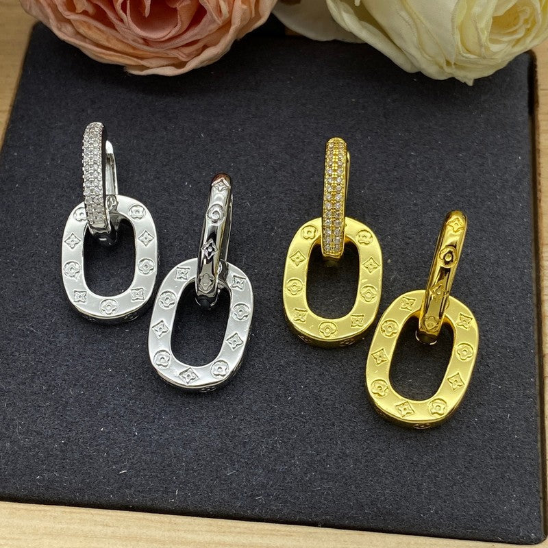 18K Louis Circle Earrings