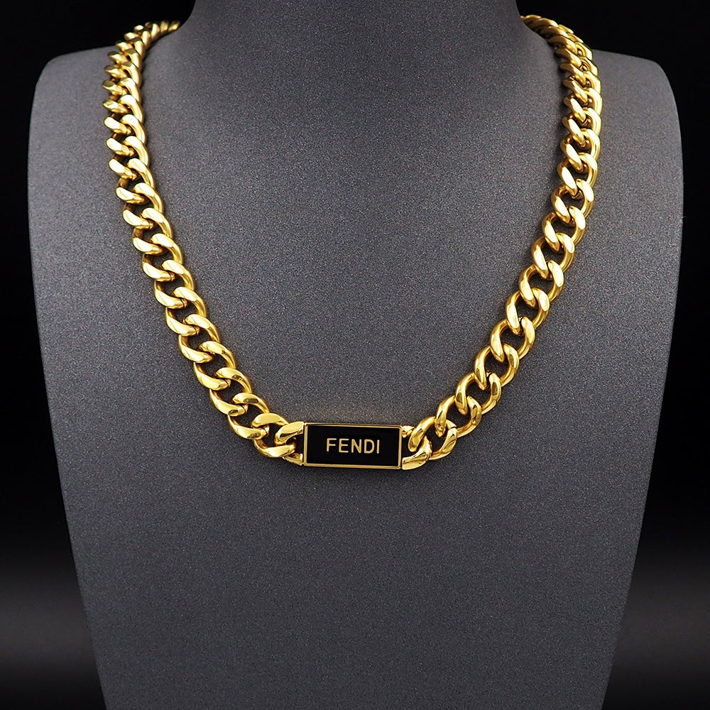 18K F Chain Necklace