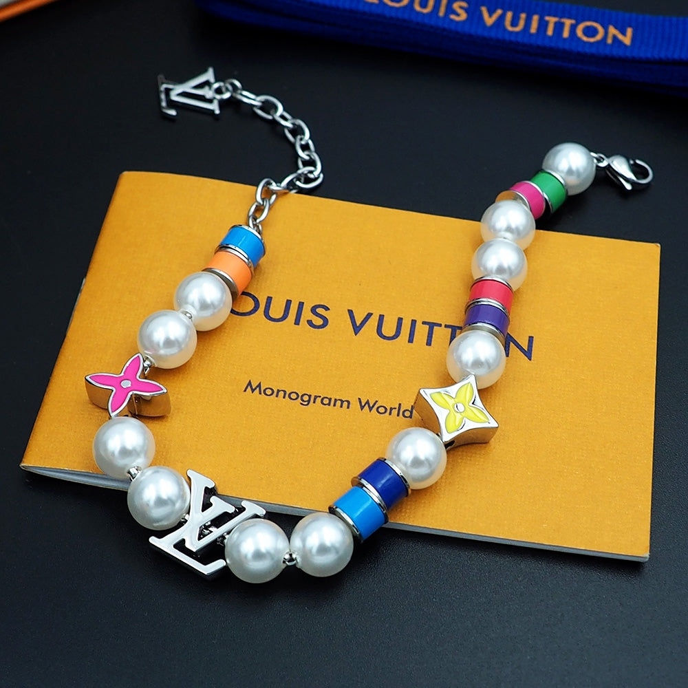 Bracelet de fête en perles Louis MNG 18 carats