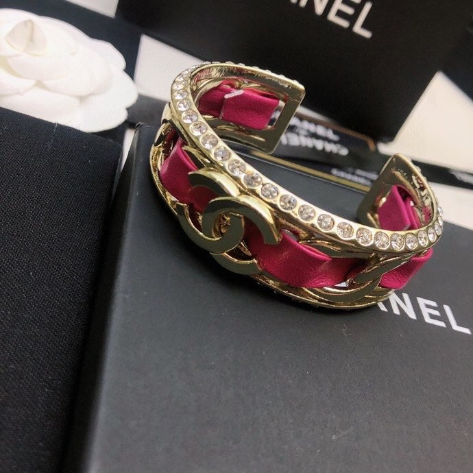 Bracelet manchette rouge 18K CC