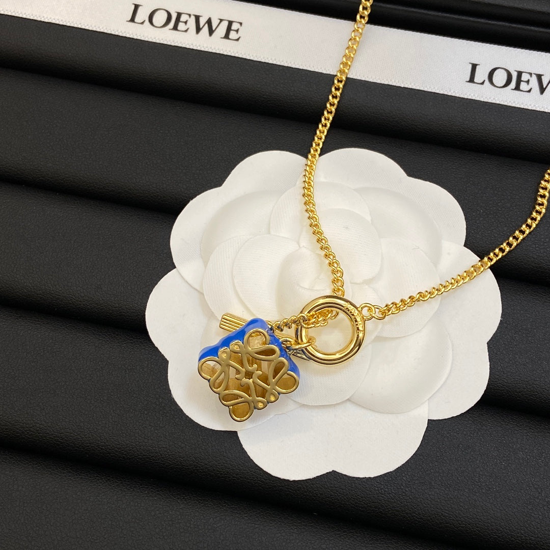 18K Anagram Pendant Necklace