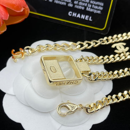 18K CC Bag Pendant Chain Necklace