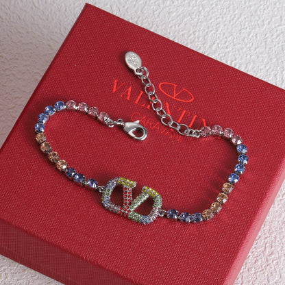 Bracelet à cristaux multicolores Vlogo 18 carats