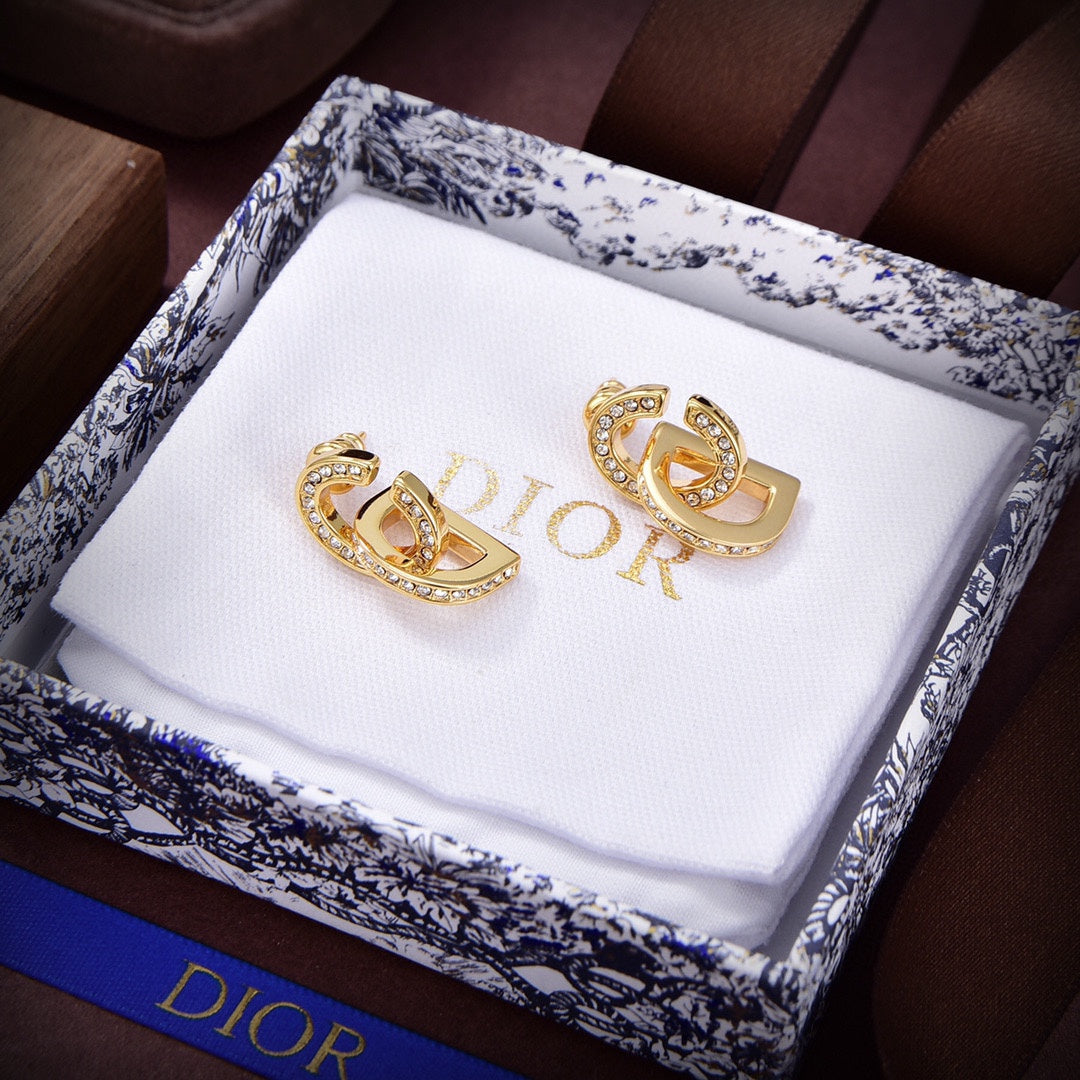 Boucles d'oreilles cadenas CD 18 carats