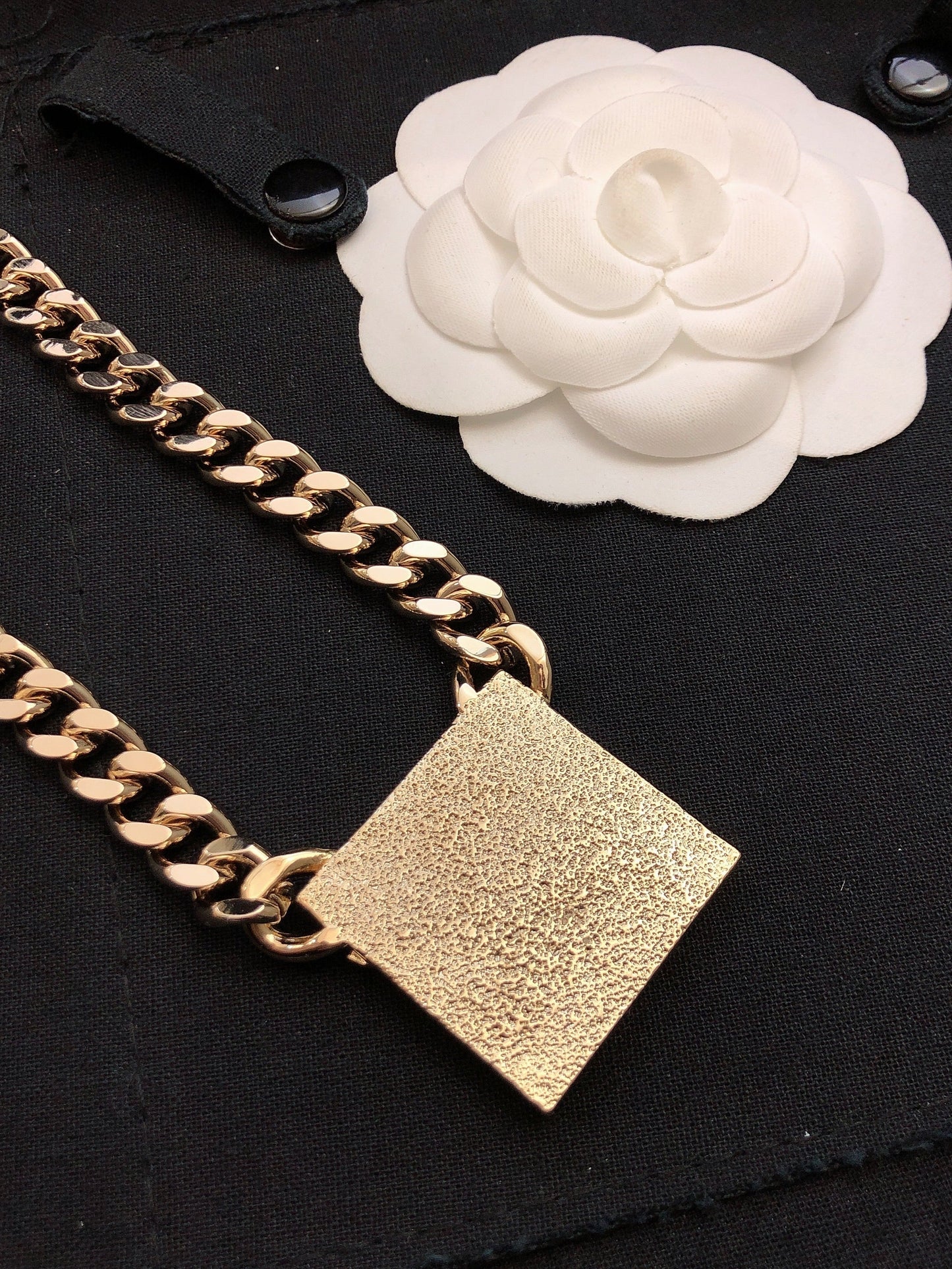 18K CC Pink Logo Chain Necklace