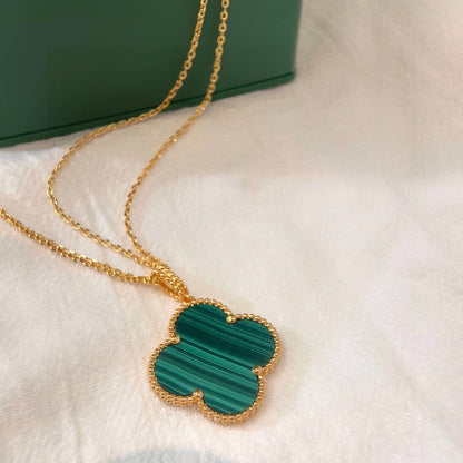 18K Magic Alhambra Malachite Necklace