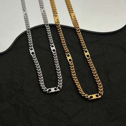 18K Triomphe Gourmette Chain Necklace